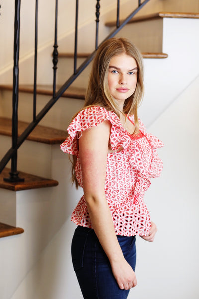 sweet talk eyelet blouse