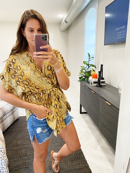 snake print kimono