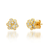 3d flower studs