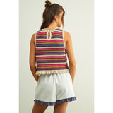 sleeveless knit top