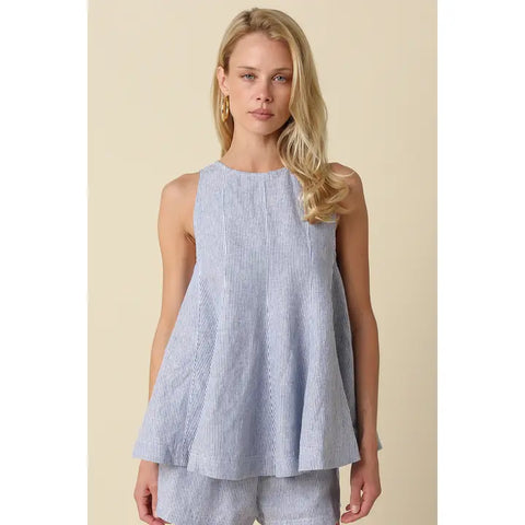 kenzy linen peplum top