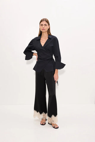 anya poplin wrap top