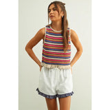 sleeveless knit top