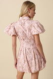 delaney floral bubble mini dress