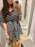 baby doll dress checked