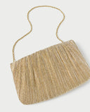 brit pleated flat clutch