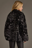 paisley fleece coatigan