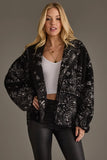 paisley fleece coatigan