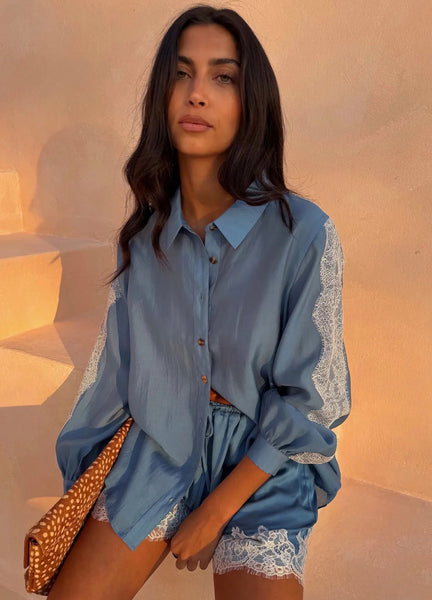 blue lace marley shirt