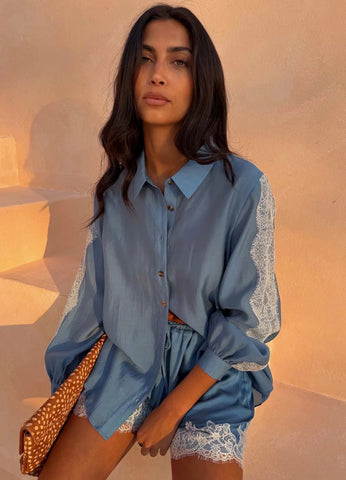 blue lace marley shirt
