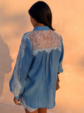 blue lace marley shirt