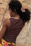 chocolate ribbed tank