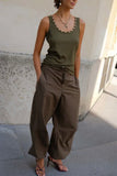 khaki studded tank