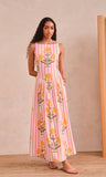 kearney xl floral stripe print midi
