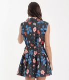 luna print mini dress