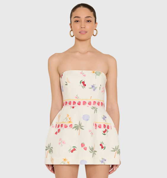 strapless bethany romper