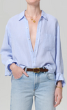 kayla shrunken linen shirt