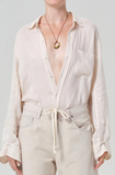 kayla shrunken linen shirt