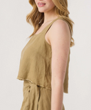 square neck raw hem top