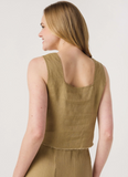 square neck raw hem top