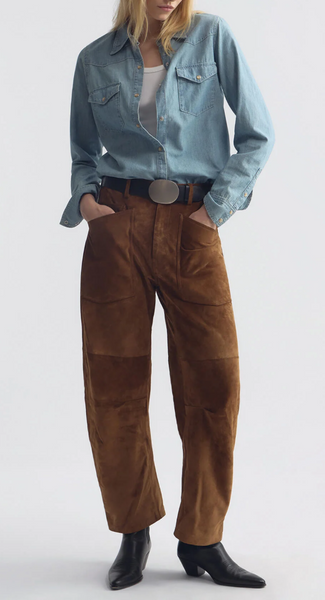 shon suede pant