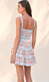 tanya stripe floral mini dress