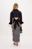 za za knit fringe skirt