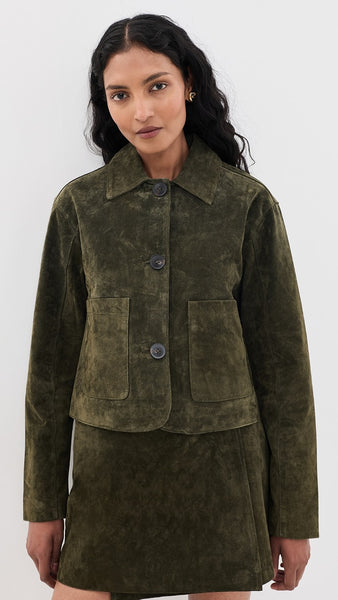 suede cropped jacket