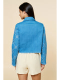 denim cut out jacket/top