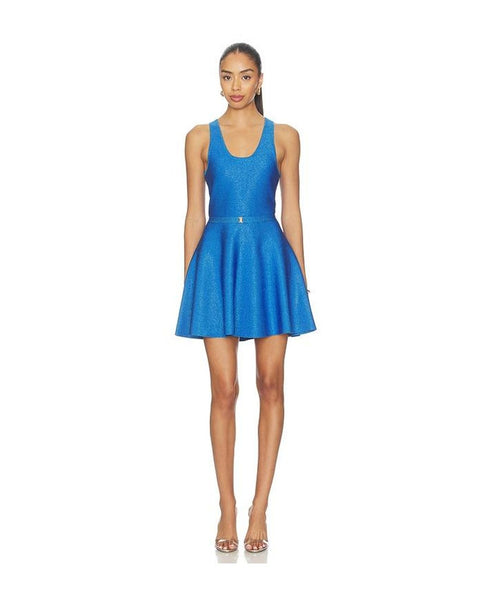 cleo knit metallic mini dress