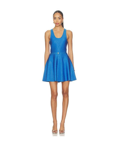 cleo knit metallic mini dress