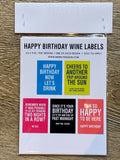 happy birthday wine labels