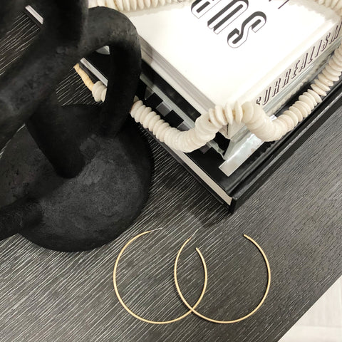 satin gold hoops