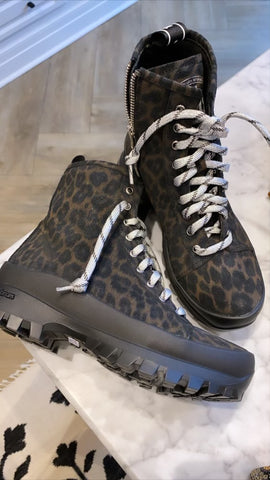 black leopard boot