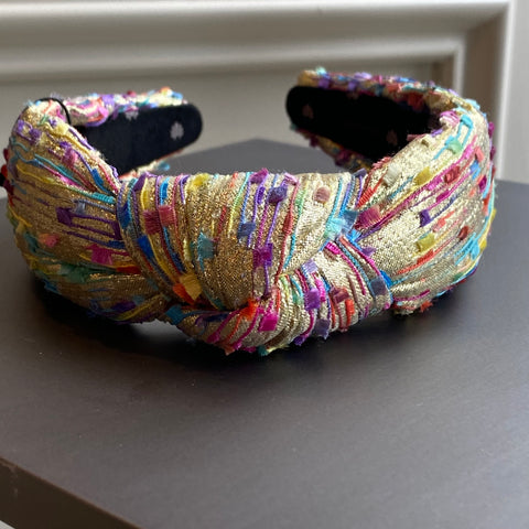 shimmer confetti knotted headband