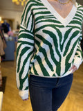 joey sweater verdant zebra