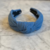 denim knotted headband