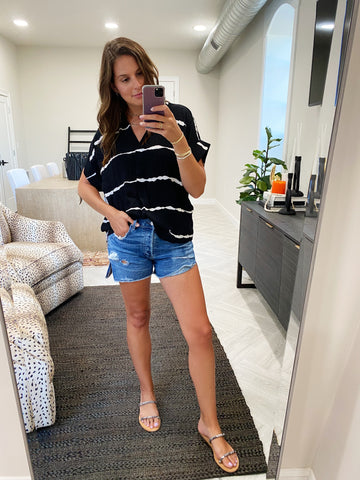 printed blurred stripe shirt