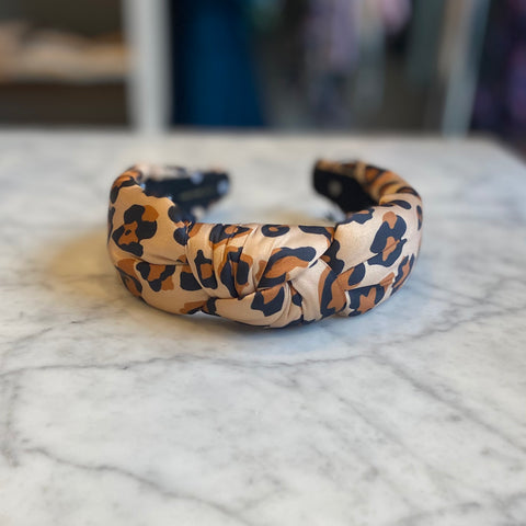 caramel leopard headband