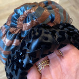 faux leather leopard knotted headband