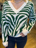 joey sweater verdant zebra