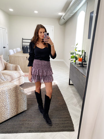 mini skirt with two